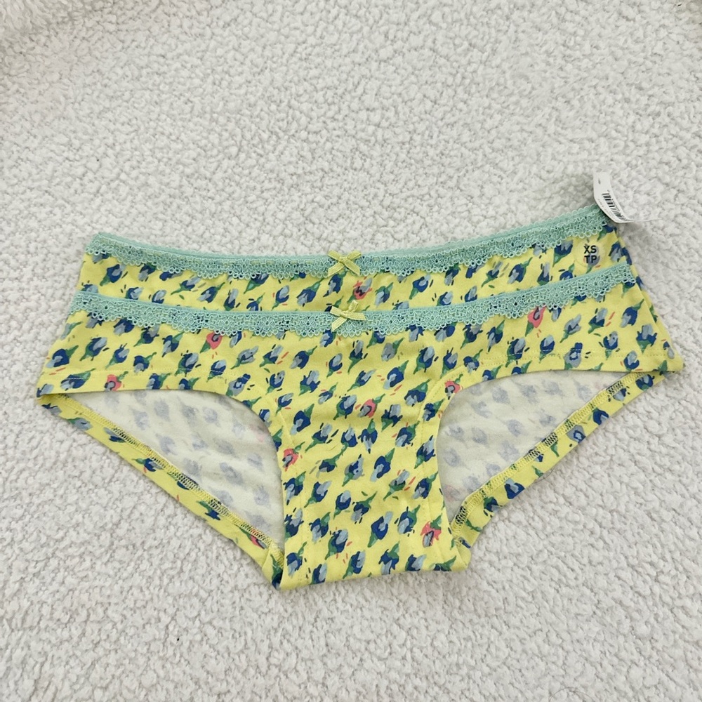 Aerie Mini Boybrief Yellow Floral Panty
